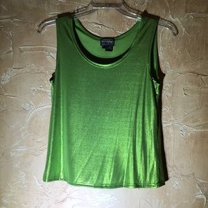 Berek Green Sleeveless Blouse Tank Top Shell Large